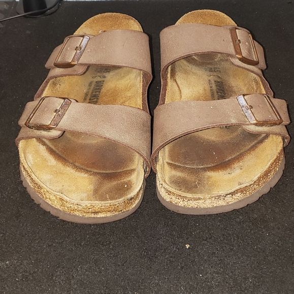 Birkenstock Taupe Suede Sandals size 45 - Picture 1 of 7